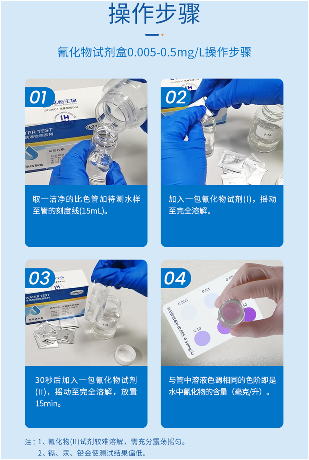 陆恒氰化物检测试剂盒 0.005-0.5 mg/L(图3)
